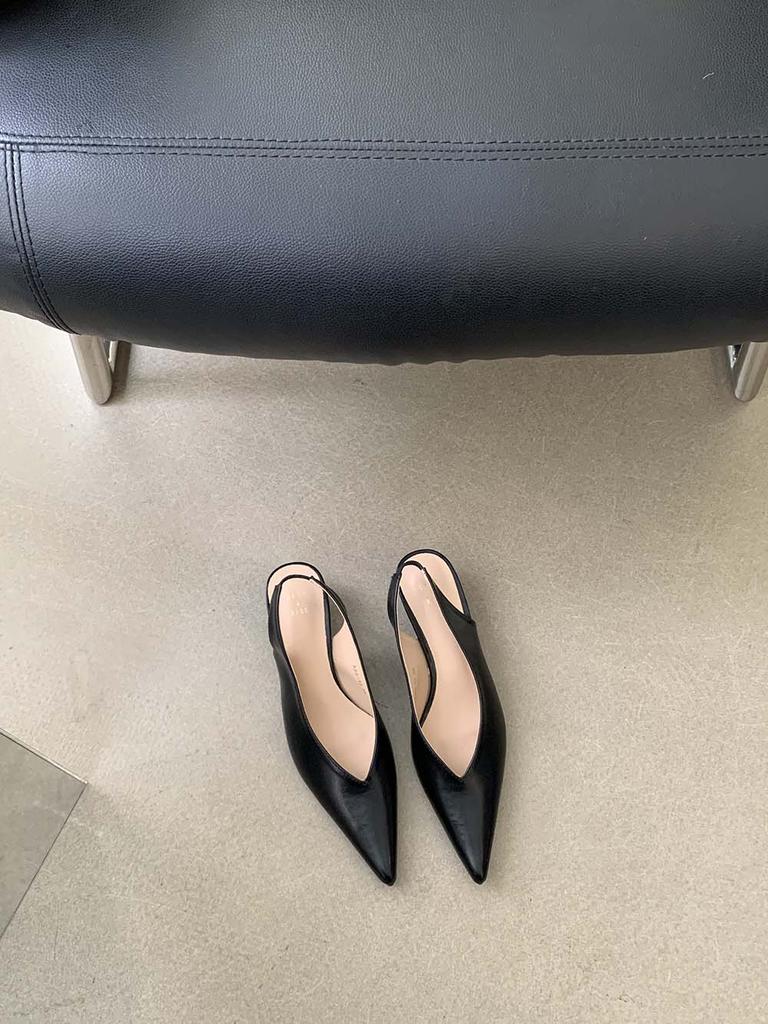 Модные женские босоножки с острым носком 2024 года, новые поступления, модные туфли-лодочки на тонком низком каблуке с ремешком сзади, черные, бежевые, коричневые, летние туфли для вечеринок