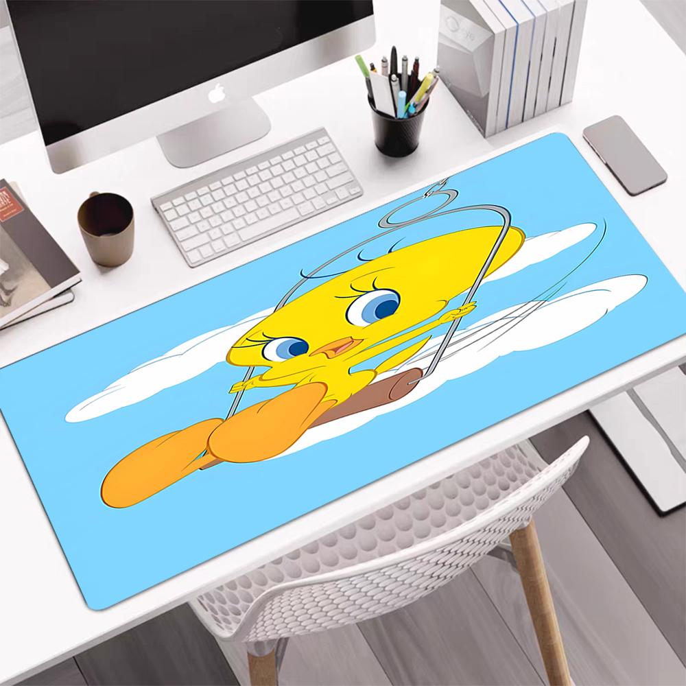 Tweety Bird Theme Mouse Pad, Non Slip Rubber Base, Multifunctional Office & Home Decor, Perfect for Workspace Personalization.