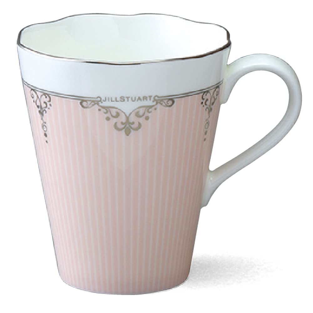 JILL STUART Mug, 300cc, Pink Stripe, Stylish and Cute, Perfect for Weddings and Gifts, Gift Boxed, 52428-2856