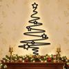 Black Metal Christmas Tree Decor Detachable Holiday Wall Ornament  Kids Room