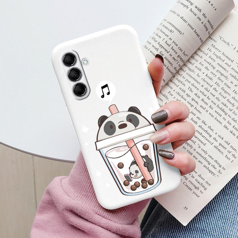 Чехол Funda Для Samsung Galaxy M14 M34 M54 5G Чехол Цветы Сердце Мультфильм Мягкий ТПУ Couqe Для Samsung M 14 Леопардовый Capa