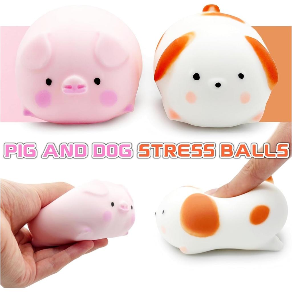 Squishy Dogge & Piggy Stress Ball For Kids Sensory Toys Fidget Dough Ball Stress Relief Gifts Autism Sensory Toys