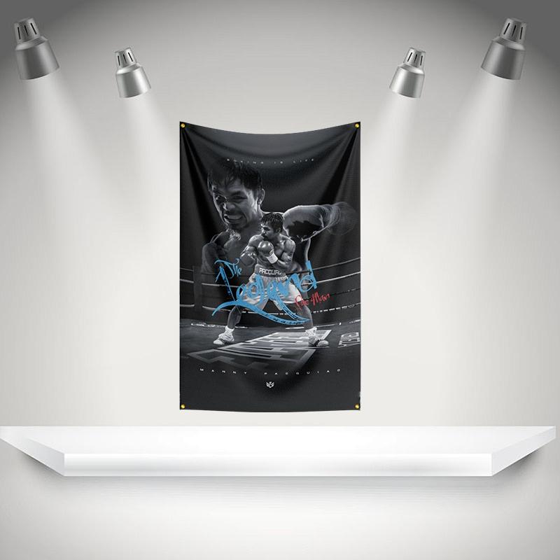 Mmanny Pacquiaos Flag Boxer Banner 3x5ft With Brass Grommets Hd Printing Tapestry Exhibition Boxer Sports Fans Garage Decor