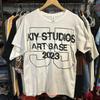 Мужская футболка By Kiy Kool Art Basel Miami 2023 STAFF Размер M Белый винтажная стирка модная Эластичная дышащая стильная homme