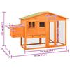 Chicken Coop with Nesting Box Pine Solid Wood
