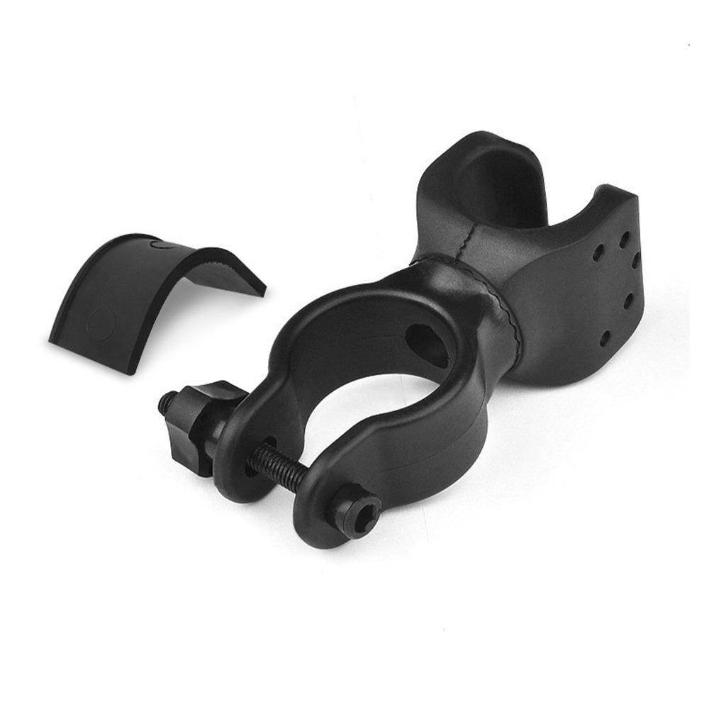 8PCS 360 Degree Rotation Bike Flashlight Mount Plastic Bicycle Flashlight Clip Electric Wheelchair