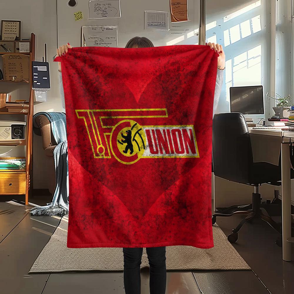 1.FC Union Berlin Flannel Blanket, High quality Comfortable for All Seasons, Home Decor, Warmth and Comfort