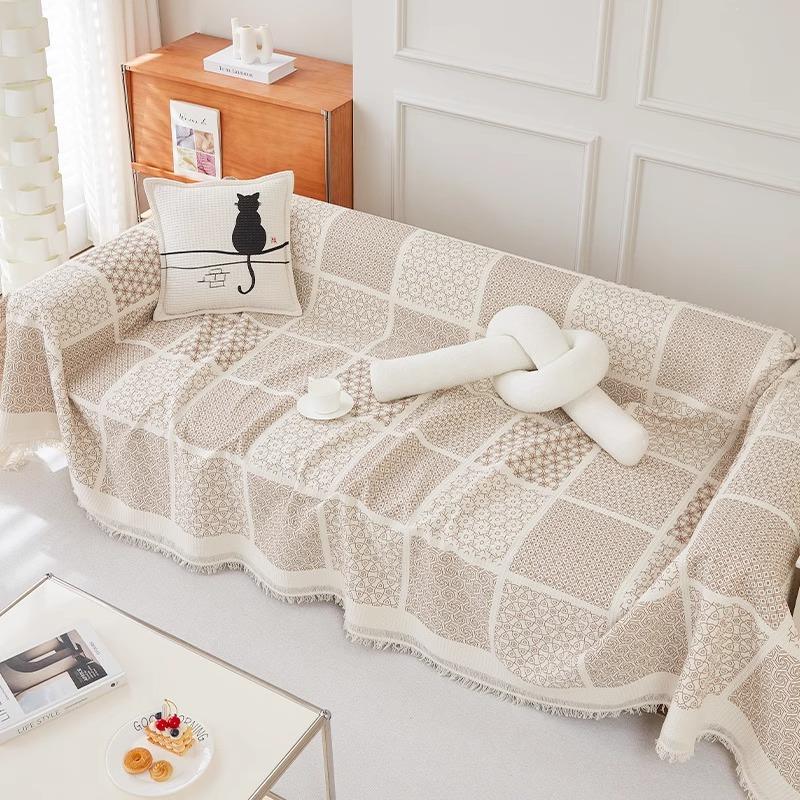 Хлопково-льняной чехол для дивана, полное покрытие, полотенце из песочного волоса, пылезащитный чехол для дивана, цельная подушка для дивана