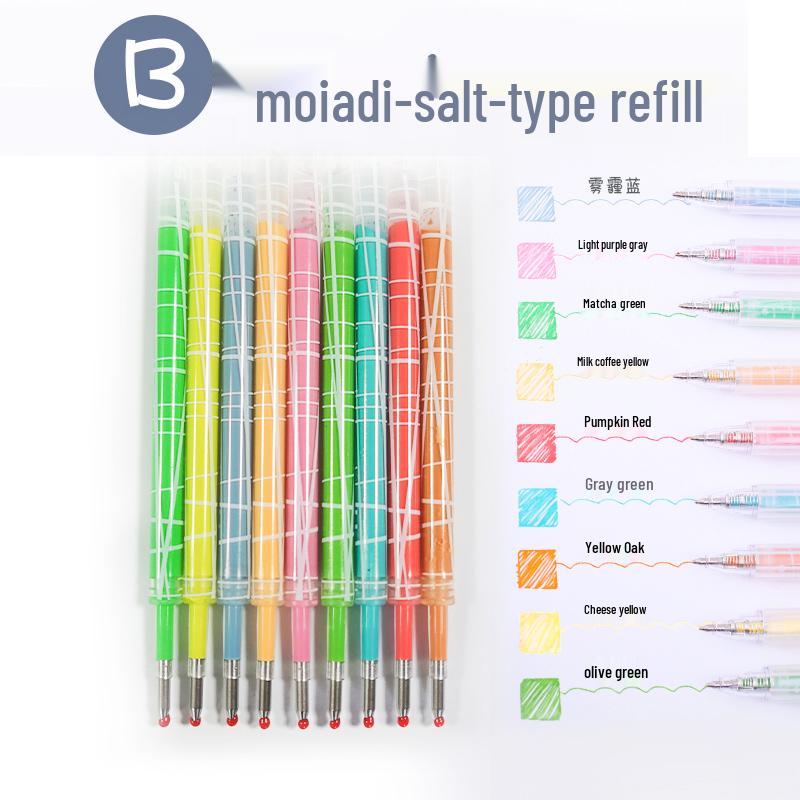 Ретро стержни для ручек в цветах Моранди: Нажимной тип, Нейтральные оттенки, Идеально для студентов, Ежедневников, Выделения и Канцелярия в японском стиле