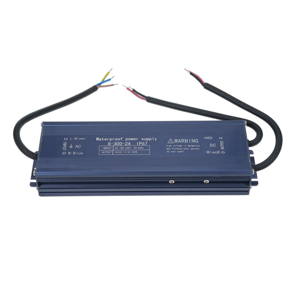 IP67 Водонепроницаемый светодиодный драйвер, переключатель, блок питания, трансформатор, адаптер переменного тока 180 В-240 В в постоянный ток 24 В 300 Вт, постоянный ток