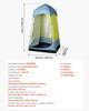 Camping Shower Tent, 1 Room, Portable Privacy Tent Changing Room with Ground Stakes, Ropes, Carry Bag, and Steel Poles, 200D Oxford Fabric with Silver