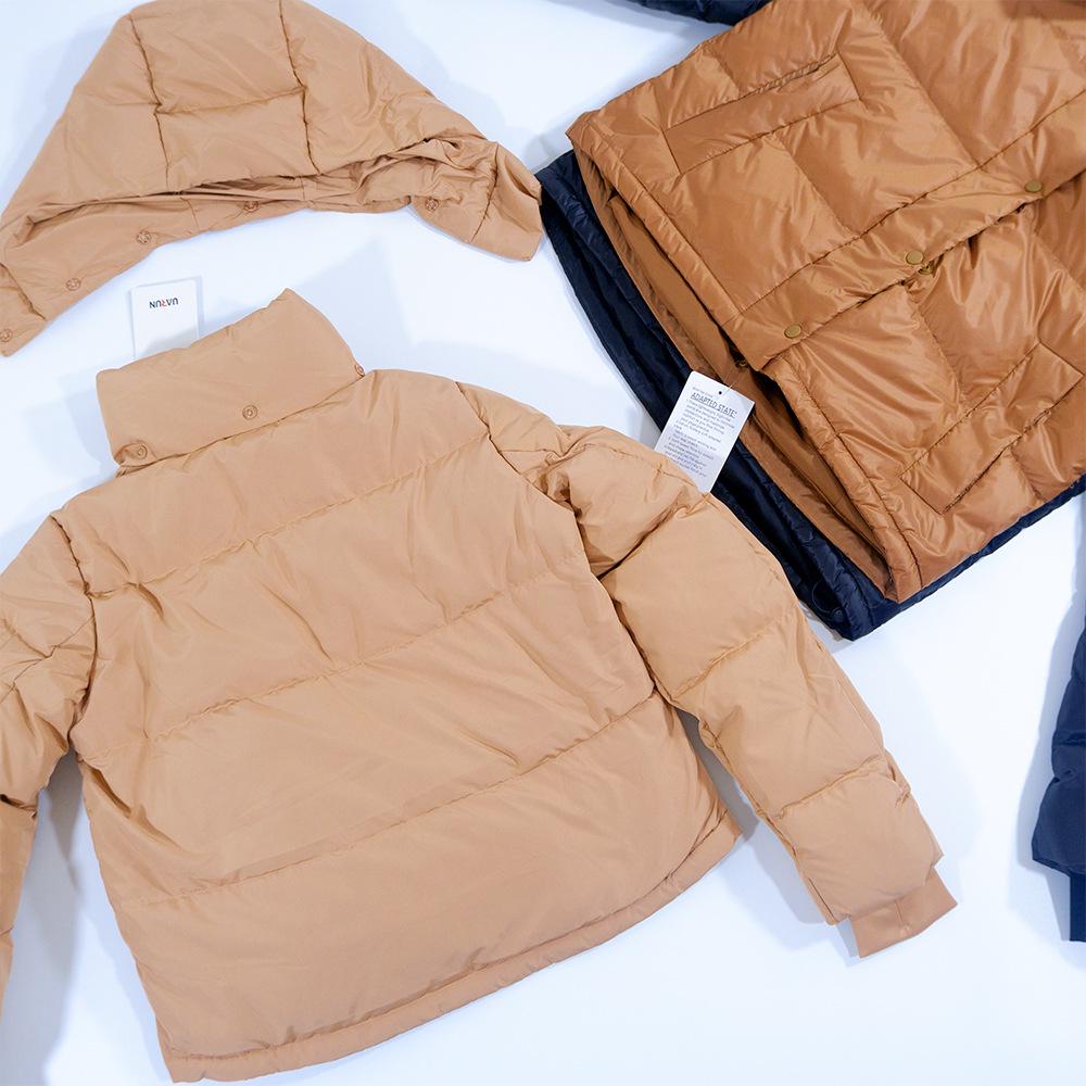 Куртка с капюшоном Lulu Short из утиного пуха, устойчивая к холоду: 4-сетчатый пуховик, съемный и теплый для фитнеса осенью/зимой