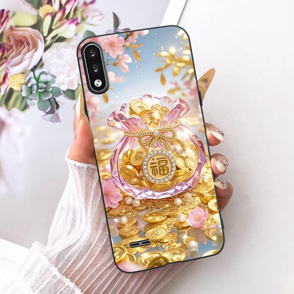For LG K22 Case LM-K200 LMK200B Luxury Butterfly Tree Painted Cover Soft Silicone Phone Case For LG K22 K 22 LGK22 Fundas Bumper