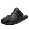 Men's Sandals Genuine Leather Summer Breathable Roman Sandals Antiskid Outdoor Beach Sandals Handmade Designer Shoes Mocassins