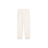 Solid Color Cuffed Loose Fit Casual Knit Sports Pants Women Bottoms Off-White AKLU034-3