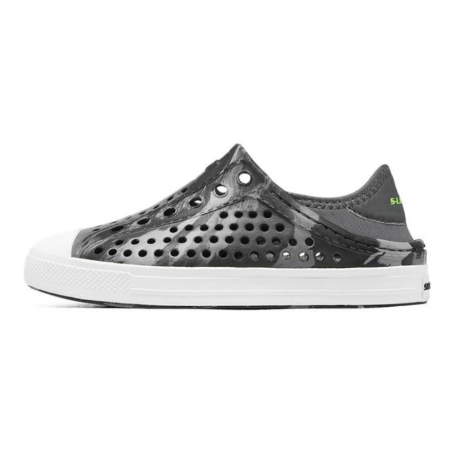 Skechers Сандалии для мальчиков Foamies, нескользящие, прочные, детские, детские сандалии, черный, серый, 406455L-BKGY