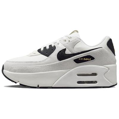 Женские кроссовки Air Max 90 LV8 Белый/Металлический золотой/Черный Повседневная обувь HQ3497-100