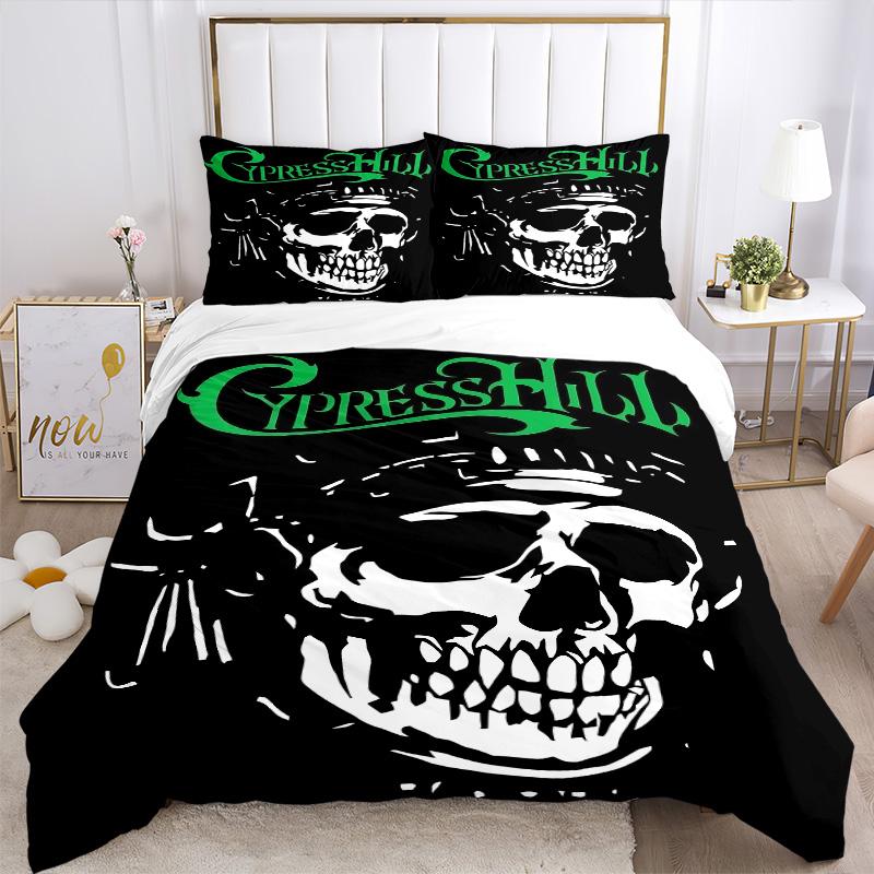 Cypress Hill Skull Artwork Print 3Pcs Bedding Setduvet Cover With 2 Bedropillowcase Home Birthday Gift