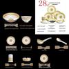 Jingdezhen European Gold-Rimmed 60-Piece Square Bone China Dinner Set