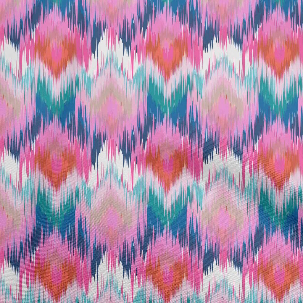 oneOone Cotton Flex Dark Teal Green Fabric Ikat Diy Clothing Quilting Fabric Print Fabric By Yard 40 Inch