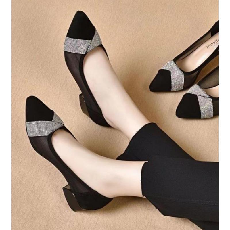 Новые модные сексуальные туфли на квадратном каблуке для женщин, элегантные бежевые удобные летние туфли без застежек на высоком каблуке Zapatos Mujer