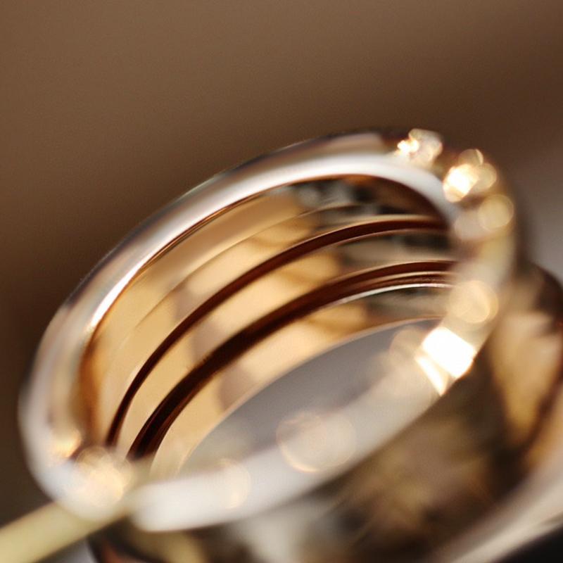 Классические весенние кольца из розового золота 585 пробы с покрытием из серебра 925 пробы для мужчин и женщин, элегантные модные простые обручальные кольца для пар