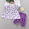 Vest Girls Two-Piece Children's Clothes Short Sleeve Suit