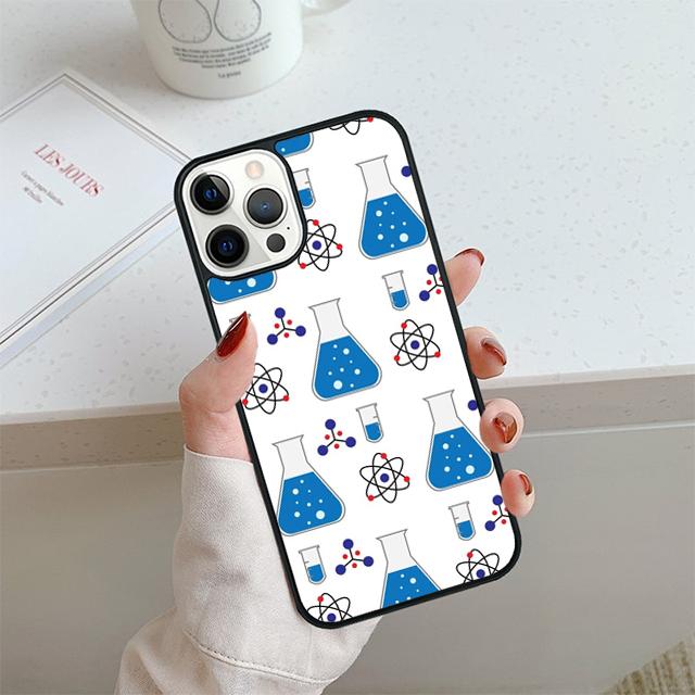 Винтажный Бесшовный Чехол для Телефона Химическая Лаборатория Для iPhone 17 Air 13 12 Чехол Для Apple 14 15 16 Pro Max Plus SE