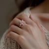 Rotating Design Rotating Ring Female Ring Pink Zircon Ring Cherry Blossom Ring  Stress Relief