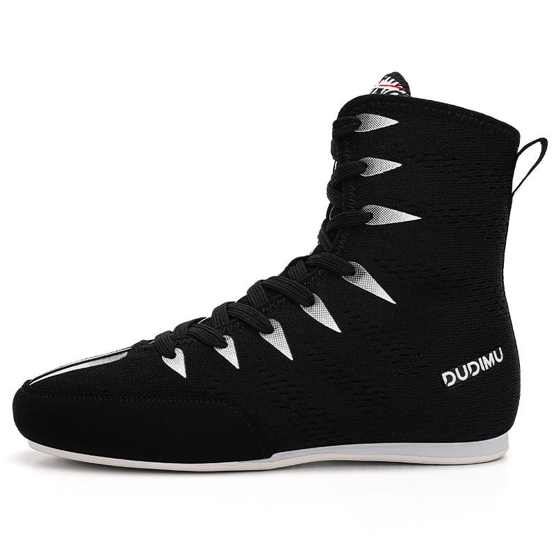 Боксерская обувь Детская мужская обувь с низким верхом Sanda Обувь для тренировок по боевым искусствам Обувь для борьбы Борцовские ботинки Длинные ботинки Боксерская обувь Женская обувь