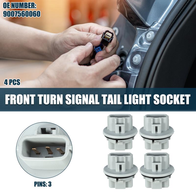 X Autohaux 4 Pcs Front Turn Signal Tail Light Socket for Toyota Tacoma No.9007560060