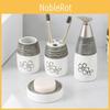 Elegant Ceramic Washroom Accessories 4piece Set With Flower Motif For Gift Giving