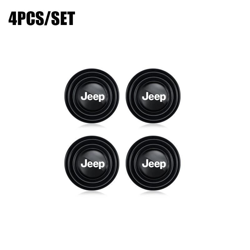 For Jeep Car Door Shockproof Silicone Gasket Buffer Pad Accessories For Jeep Grand Cherokee Wrangler JK Gladiator Compass Ren