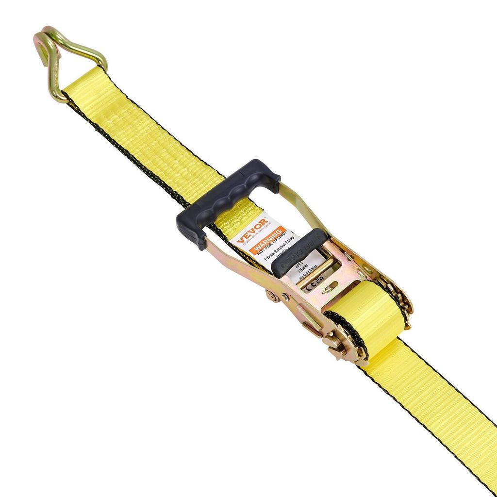 Ratchet Tie Down Straps (4PK), 5000 lb Break Strength, Double J Hook Includes 4 Premium 2" x 15' Rachet Tie Downs with Padded Handles, for Moving