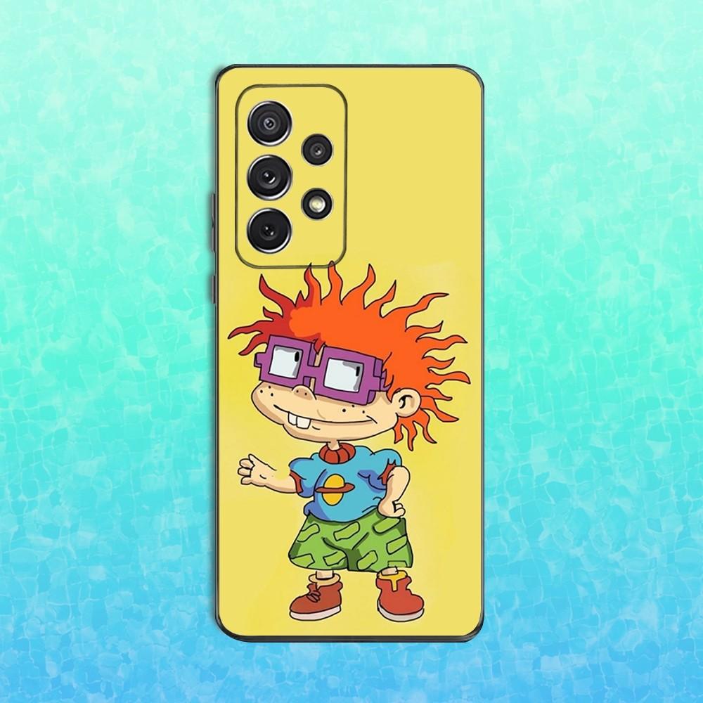 R-Rugrats Chuckie A-Angelica Phone Case For Samsung S25,S24,S23,S22,S21,S20,S10,Ultra,Plus,Lite,FE,Soft Silicone Black Cover