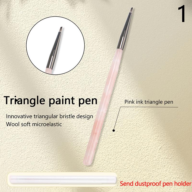 1 шт. Треугольная кисть для рисования, кисть для нейл-арта, французские линии, полоски, сетка, цветок, бабочка, треугольная кисть для рисования, инструменты для маникюра
