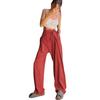 Ladies Summer Loose Pants Straight High Waist Casual Fashion Wide Leg Pants