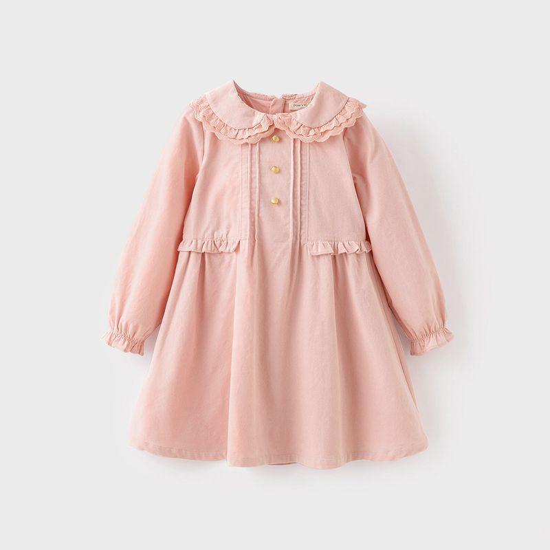 David Bella Girls' Spring Dress Children's Corduroy Skirt New Style Girls' Pure Cotton Clothing Children's Clothing Spring Season
