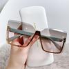 Ladies Rimless Oversized Fashion Sunglasses Trend Driving Glasses Outdoor Cycling Sports Fishing Sunglasses Non-polarized Fashion Accessory