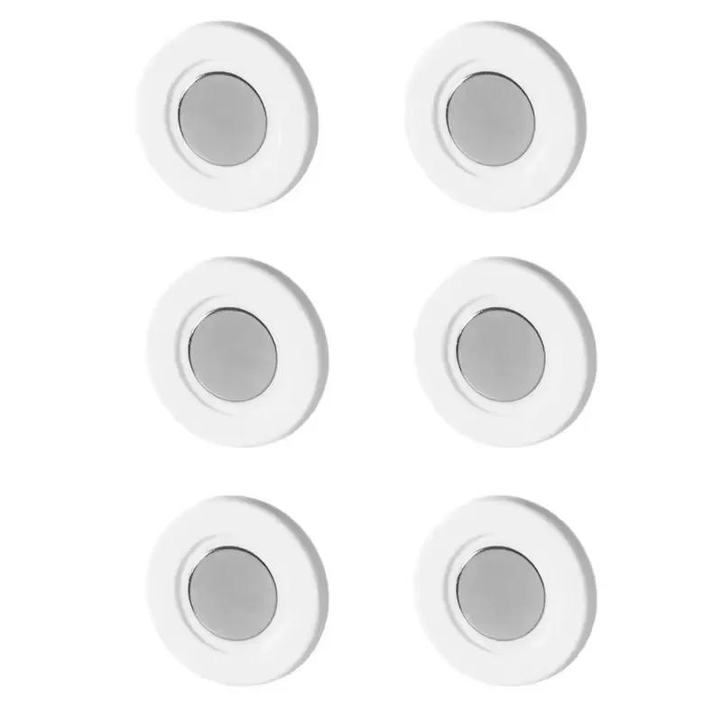 3/6/12pcs Self-adhesive Magnetic Remote Holder - Wall Mount for TV/AC/DVD Remotes, White Space-Saving Design