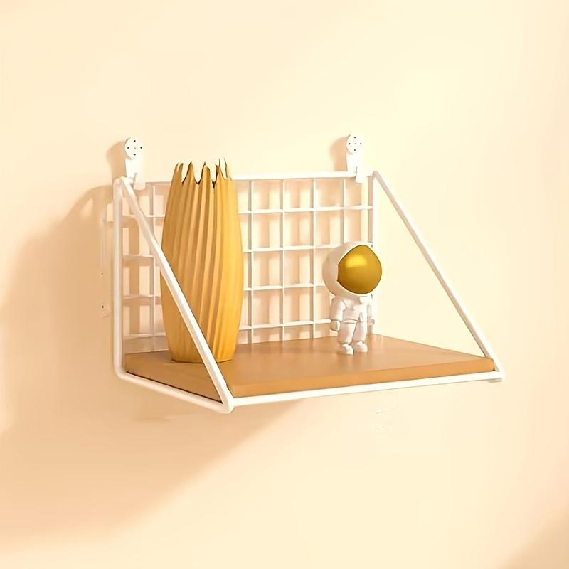 1pc Metal Storage Rack, Floating Shelves Wall Mounted, Hanging Storage Shelf for Bathroom, Living Room, Bedroom, Wall Decor Aesthetic Room Decor