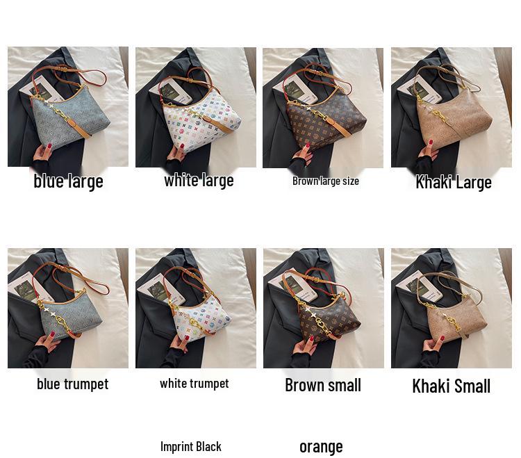 Осень 2025 Высококлассная европейская и американская модная сумка-тоут: Большая вместительность, Повседневная сумка под мышку для поездок на работу, На одно плечо и через плечо.