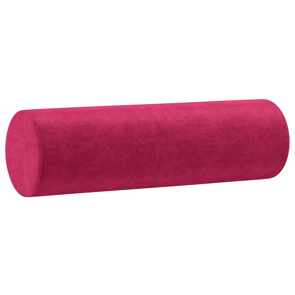 Vidaxl Poduszki Ozdobne, 2 Szt., Czerwień Winna, Ø15X50 Cm, Aksamit
