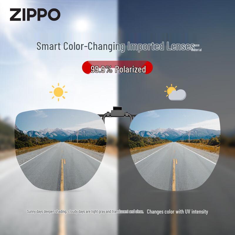 ZIPPO Фотохромные поляризационные накладные солнцезащитные очки