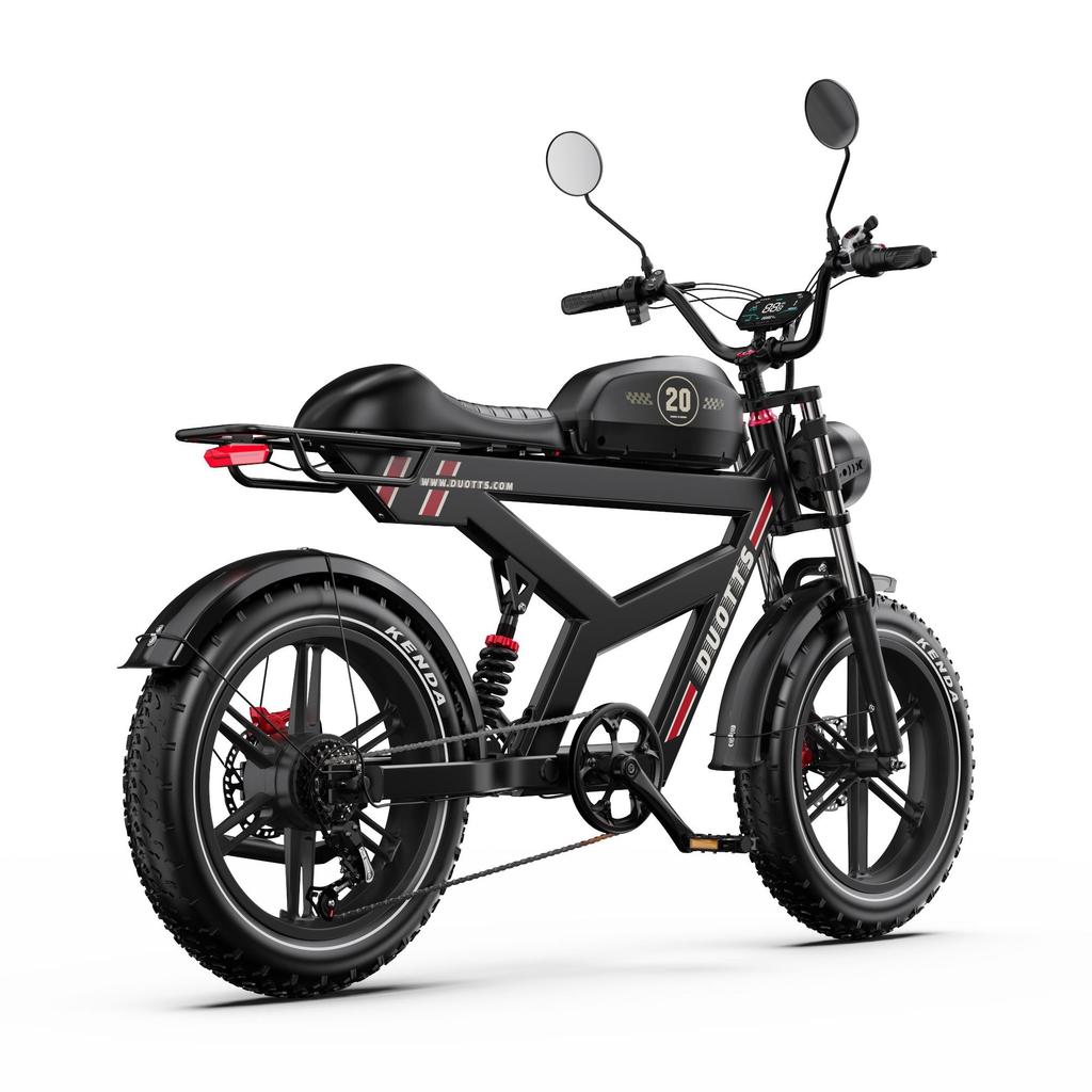 DUOTTS F20 Electric Fat Bike, 250W 52V 27Ah, maximum range 140km, 20x4.0 inch all-terrain electric bike.