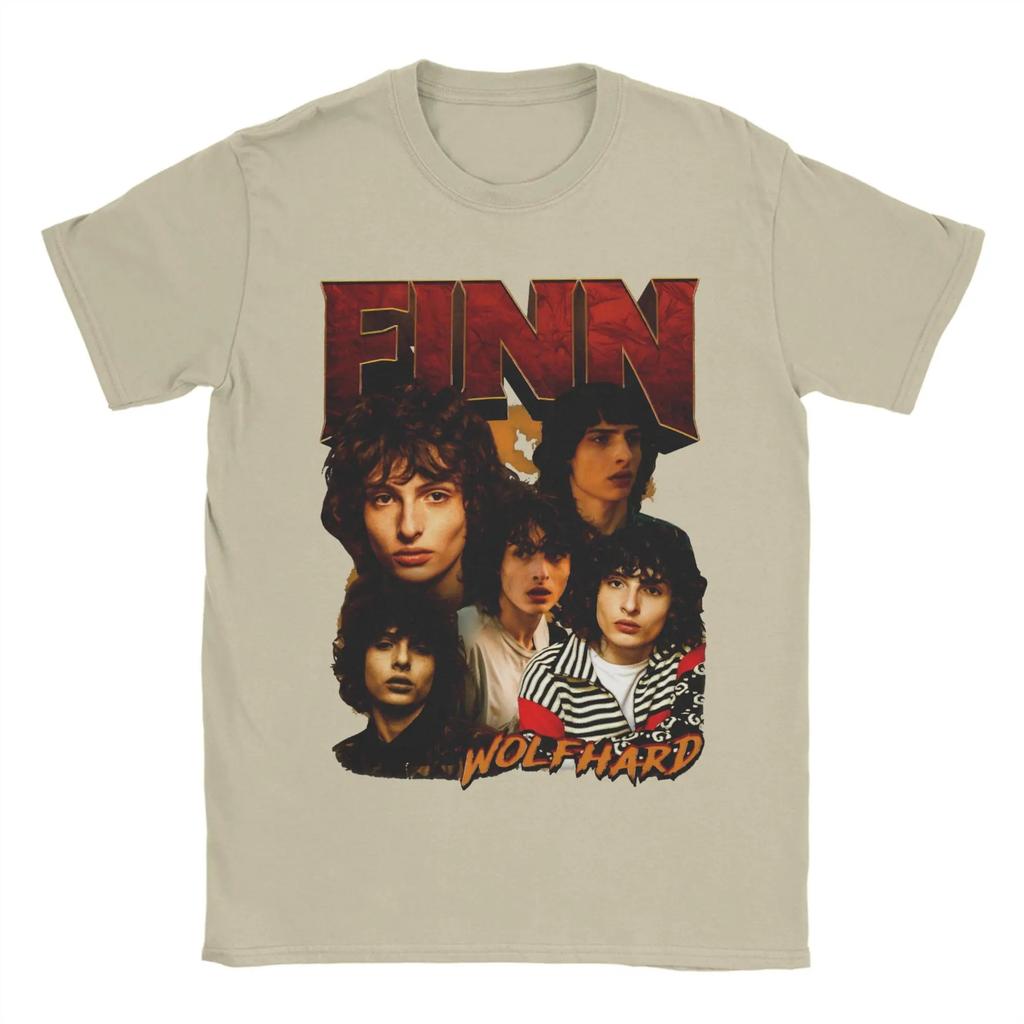 Хлопковая футболка Finn Wolfhard для унисекс Ретро футболки Y2K Дышащая футболка в стиле Харадзюку Оверсайз Дешевая одежда Футболки Харадзюку