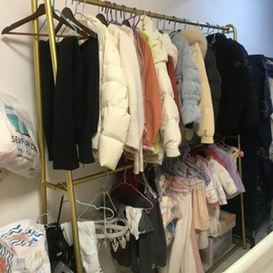 Double-Layer Floor Display Rack for Wedding Dresses