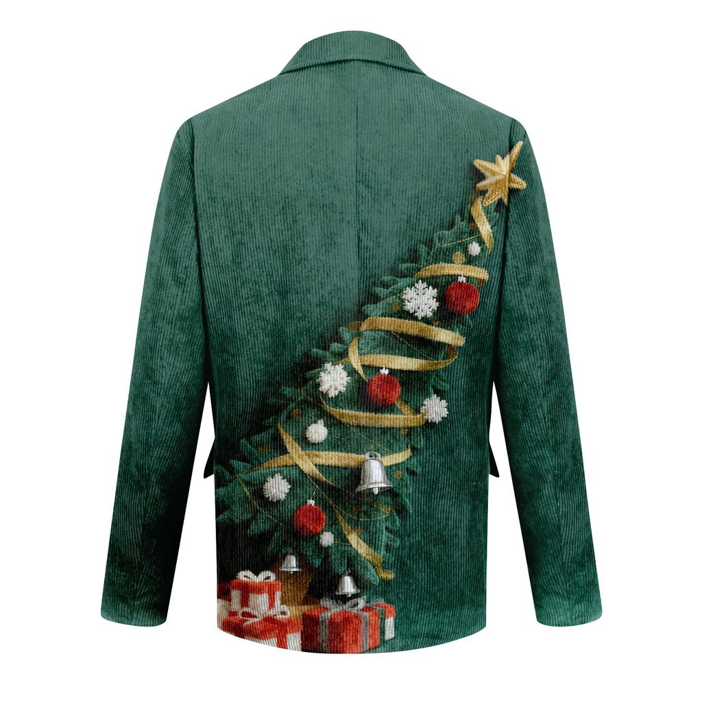 Мужской уродливый рождественский вельветовый теплый карманный пиджак-кардиган, мужской повседневный костюм