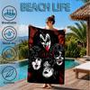 Rock music band Art Beach Towel, Microfiber Beach Towel, Perfect For Pool, Beach, Travel, Home Decor Beach Party Fan gifts