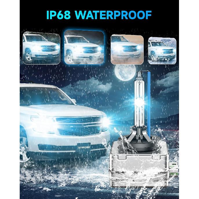 Fit for Chevy Tahoe Suburban 2015-2020 D3S Xenon Headlight Bulbs | 8000K Blue Super Bright D3SC1 Bi-xenon Headlamp, OEM 4300K 35W Projector D3S HID